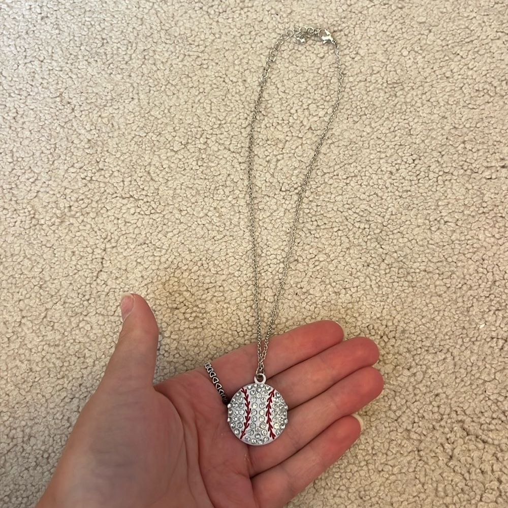 adjustable baseball necklace